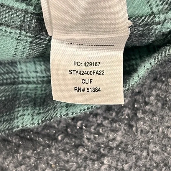 Patagonia Mens S LS Green Plaid Organic Cotton Midweight Fjord Flannel Shirt NWT